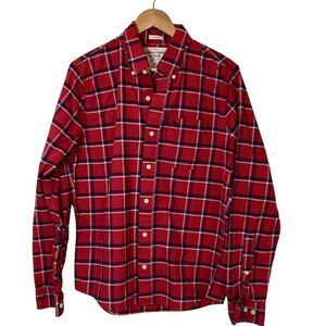 Abercrombie‎ & Fitch Muscle Window Payne Button Down Shirt Mens Size Large Red